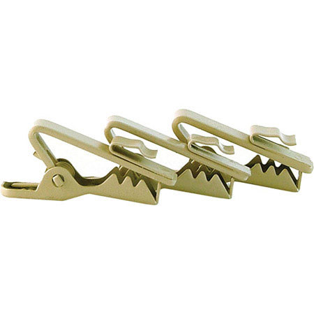 WindTech Tie Clips for Lavalier & Lapel Microphone Cables, 3-Pack, Tan