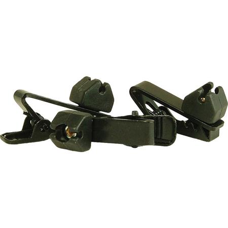 WindTech TC-9 Lavalier/Lapel Microphone Soft Mount Tie Clips, 3 Pack, Black