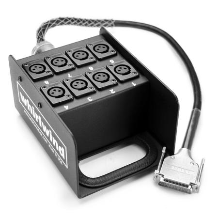 Whirlwind 10' DB25 Male to Stage Box with 8 XLRM Gold/Digidesign/Tascam Pinout