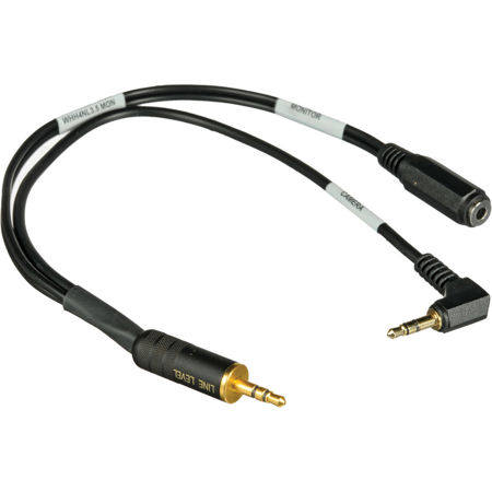 Whirlwind WHH4NL 3.5 MON 1' Line-to-Microphone Attenuator Cable, HDSLR Cameras