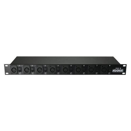 Whirlwind ISO-8 1 RU 8 Channel Line Level Isolator & Balancer