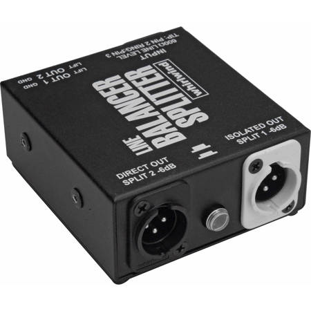 Whirlwind LBS 1x2 Line Balancer and Splitter With 3' 8mm XLR