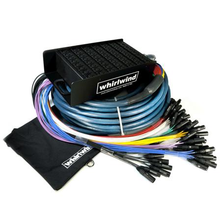 Whirlwind 100' Box to Fan 10 1/4" TRS Medusa Elite Snake Cable, 32 XLR Inputs