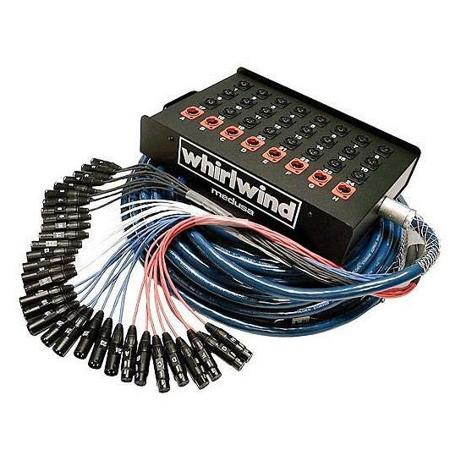 Whirlwind 150' Box to Fan 10 1/4" TRS Medusa Elite Snake Cable, 48 XLR Inputs