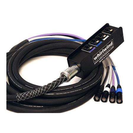 Whirlwind 150' Box to Fan Medusa 4 Cat5E to Ethercon Snake Cable with SnakeSkin