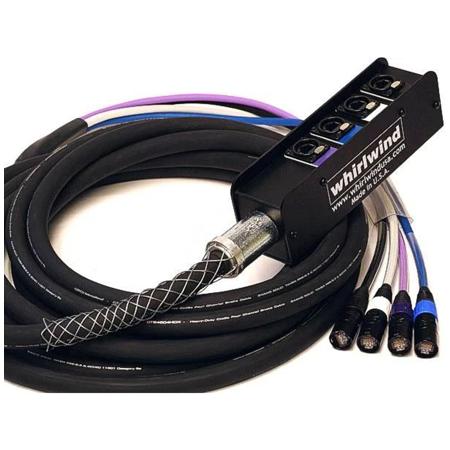 Whirlwind 250' Box to Fan Medusa 4 Cat5E to Ethercon Snake Cable with SnakeSkin