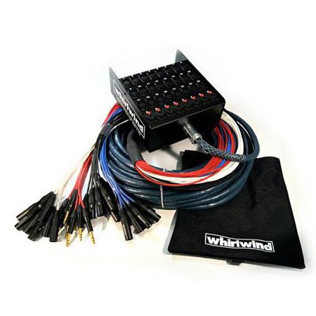 Whirlwind 50' Box to Fan 4 1/4" TRS Medusa Elite Snake Cable, 16 XLR Inputs