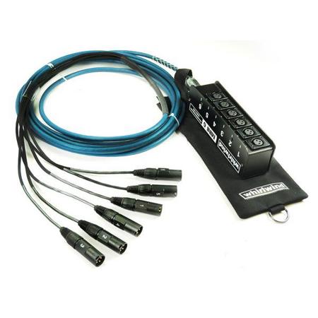 Whirlwind 100' Box to Fan Mini 6 Elite Snake Cable, 6 XLR Inputs, No Returns