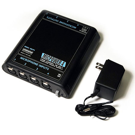 Whirlwind Micpower 4-Channel 48V Phantom Power Supply with AC Adapter
