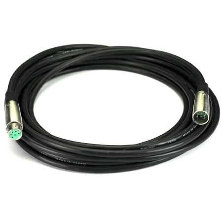 Whirlwind 6-Pin XLRM to XLRF Intercom Mic Cable Clear-Com, 25'