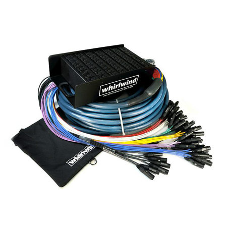 Whirlwind 100' Box to Fan 10 1/4" TRS Medusa Snake Cable, 48 XLR Inputs