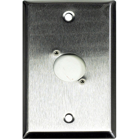 Whirlwind WP1/1NDH Wall Mounting Plate, 1 Gang, Punched for 1 Neutrik D XLR