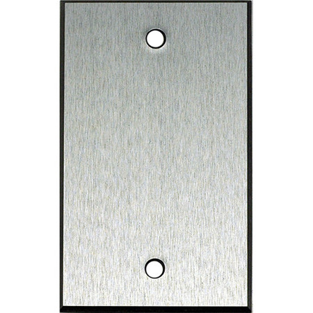 Whirlwind WPX1/0H Wall Mounting Plate, 1 Gang, .125" Clear Anodized Aluminum, Blank