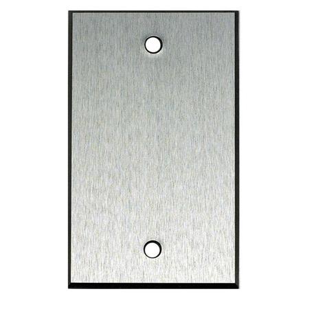 Whirlwind WPX1B/0H Wall Mounting Plate, 1 Gang, .125" Black Anodized Aluminum, Blank