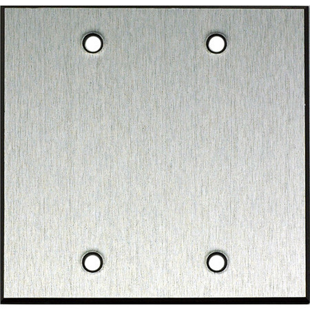 Whirlwind WPX2/0H Wall Mounting Plate, 2 Gang, .125" Clear Anodized Aluminum