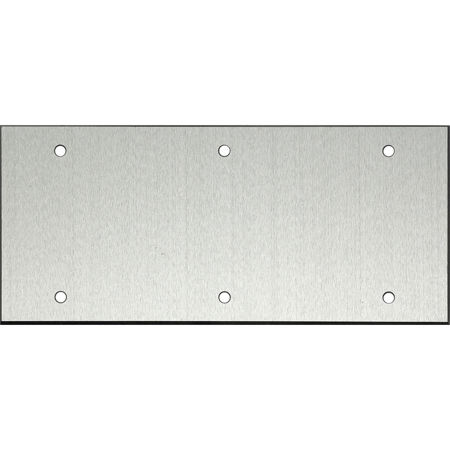 Whirlwind WPX5/0H Wall Mounting Plate, 5 Gang, .125" Clear Anodized Aluminum, Blank