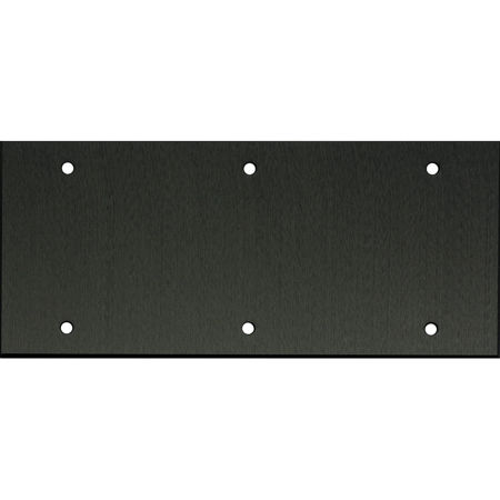 Whirlwind WPX5B/0H Wall Mounting Plate, 5 Gang, .125" Black Anodized Aluminum