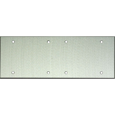 Whirlwind WPX6/0H Wall Mounting Plate, 6 Gang, .125" Clear Anodized Aluminum, Blank