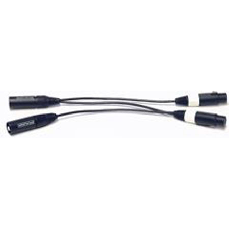 Whirlwind 1.5' 2 XLR Male to 2 XLR Female Y Adapter Cable