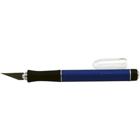 X-acto X3000 Rubber-Barrel Hobby Knife with Three #11 Blades & Cap, Royal Blue