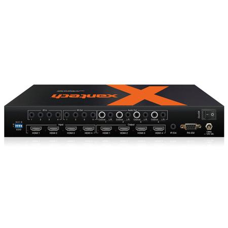 Xantech HDMI 2.0 4x4 Matrix Switcher with Audio Breakout and EDID Management