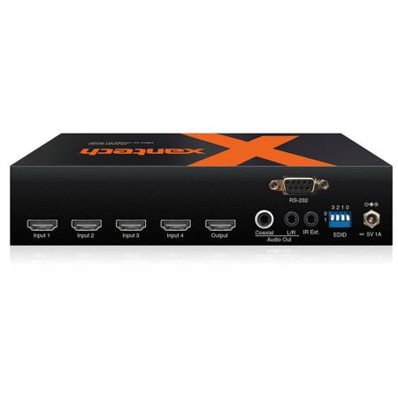 Xantech HDMI 4K 4x1 Switcher with Audio Breakout and EDID Management