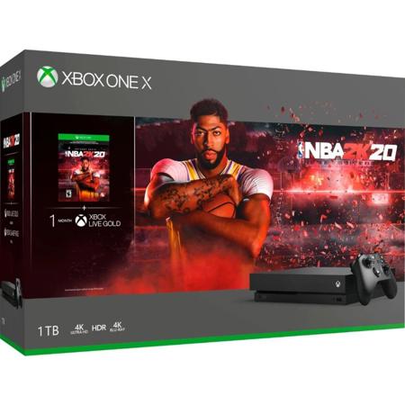 Xbox One X NBA 2K20 Bundle, Includes 1TB Console and Wireless Controller, Black