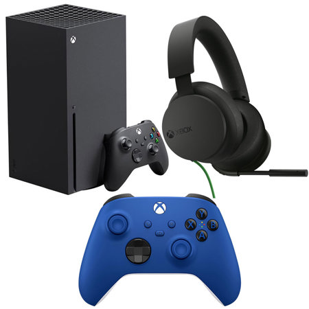 Microsoft Xbox Series X - Halo Infinite Limited Edition - Black bundle with  one controller (Shock Blue)