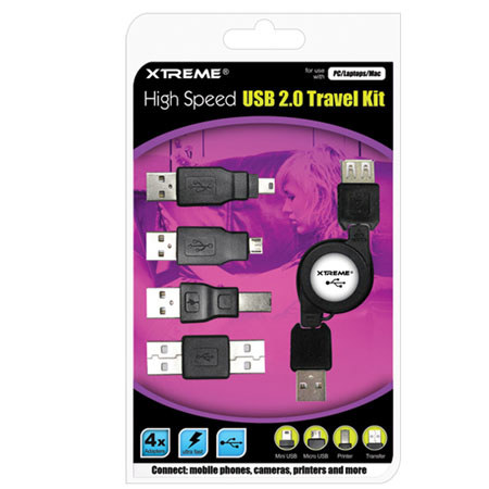 Xtreme Cables All-in-1 Retractable USB Travel Kit