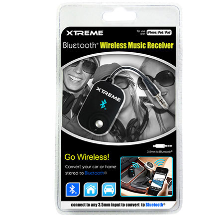 Xtreme Cables Bluetooth Wireless Music Receiver, Up to 33' Wireless Range