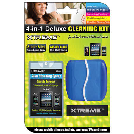 Xtreme Cables 4-in-1 Deluxe Cleaning Kit with 20ml Spray