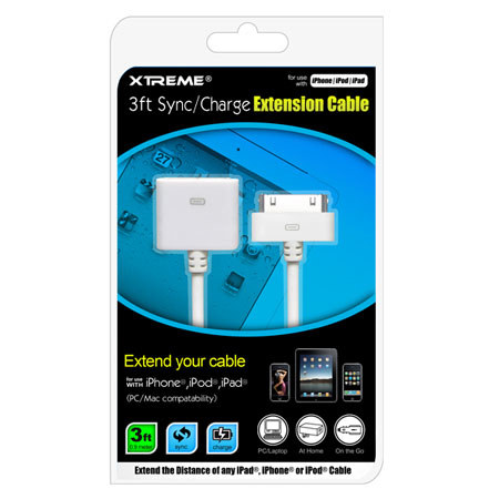 Xtreme Cables 3ft Sync/Charge Extension Cable for iPhone/iPod/iPad
