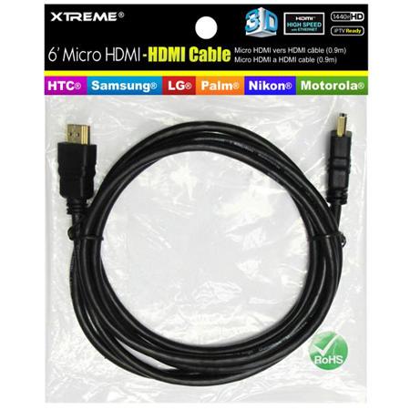 Xtreme Cables 6' Bulk Micro HDMI Cable