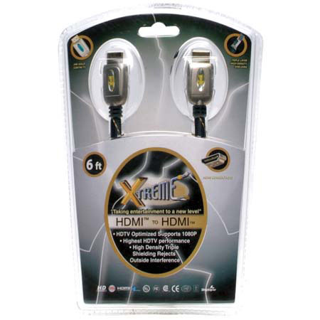 Xtreme Cables 6ft HDMI Male-HDMI Male Performance Cable