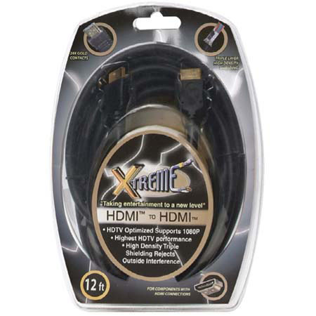 Xtreme Cables 73112 12' HDMI Male to HDMI Male Cable