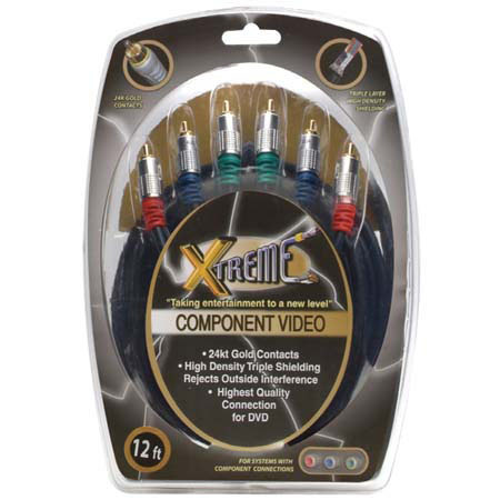 Xtreme Cables 12ft RCA to RCA Component Video Cable
