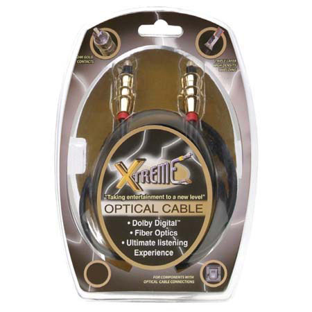 Xtreme Cables 12' Toslink to Toslink Digital Audio Optical Super High Performance Cable.
