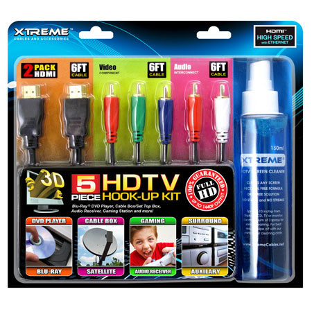 Xtreme Cables 5 Piece HDTV Hook-Up Kit