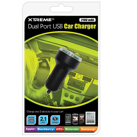 Xtreme Cables Dual Port USB Car Charger