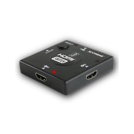 Xtreme Cables 3-Port HDMI Switch for Game Consoles and DVD Players