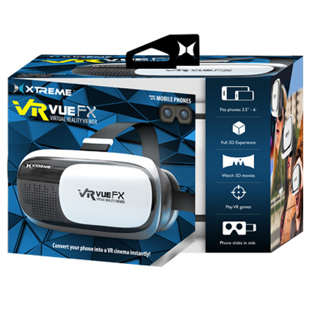 Xtreme Cables VR VUE FX Virtual Reality Viewer for 3.5 to 6" Phones