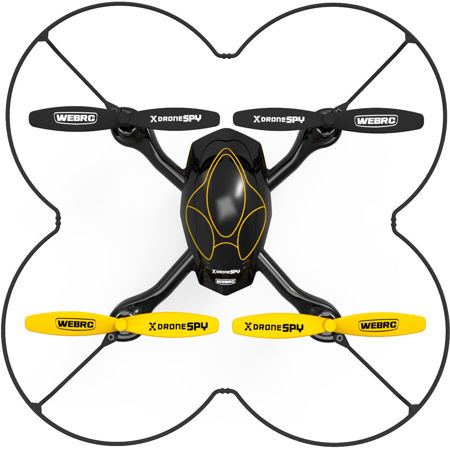 XDrone Spy Quadcopter with Built-In Video Camera & Remote Control, Yellow/Black