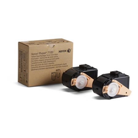 Xerox High-Yield Yellow Toner Cartridge for Phaser 7100 Printer, 2 Pack