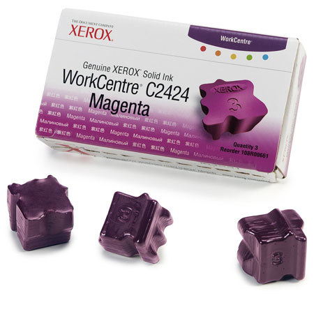 Xerox 108R00661 Magenta Solid Ink, 3 Sticks, 3400 Pages