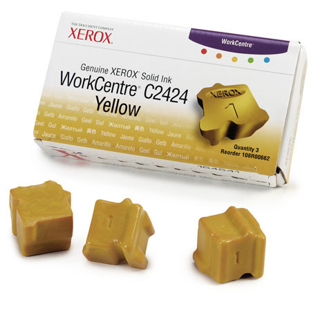 Xerox 108R00662 Yellow Solid Ink, 3 Sticks, 3400 Pages