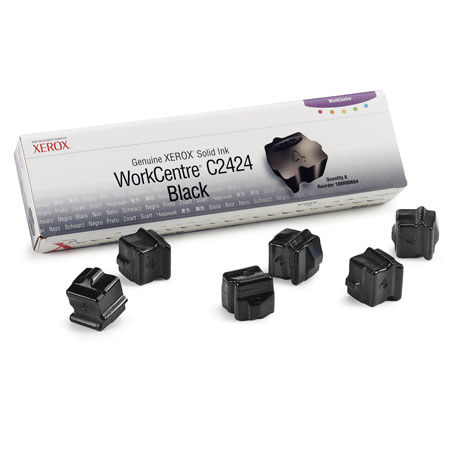 Xerox 108R00664 Black Solid Ink, 6 Sticks, 6800 Pages