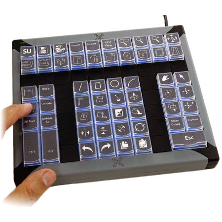 X-Keys XK-60 60-Keys USB Programmable Keyboard, Blue and Red