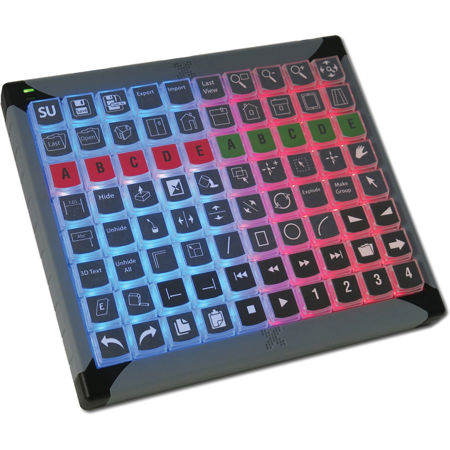 X-Keys XK-80 80-Keys USB Programmable Keyboard, Blue and Red Backlighting