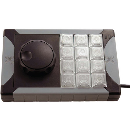 X-Keys XK-12 USB Jog & Shuttle Controller with 12 Keys, Blue & Red