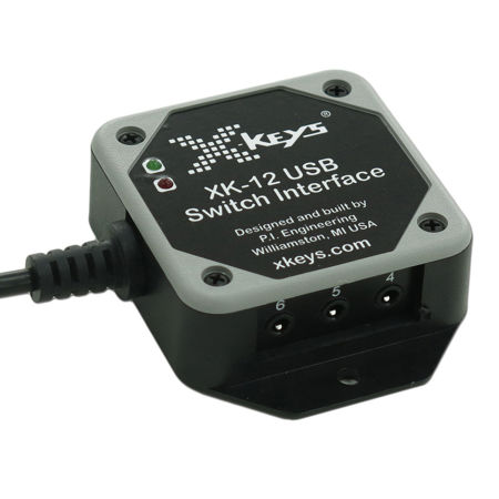 X-Keys USB Twelve-Switch Interface, Black & Yellow Commercial Foot Switches